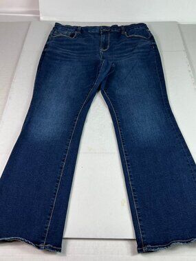 American Eagle Jeans Women 35x28* Curvy High Rise Skinny Kick Blue Denim Tag 16S
